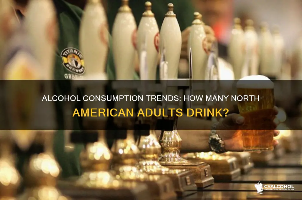 what percent of north american adults consume alcohol