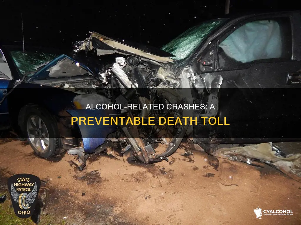 what percent of people have died over alcohol related crashes