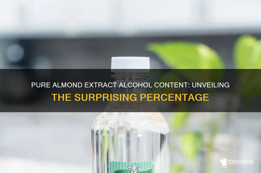 what percent of pure almond extract is alcohol