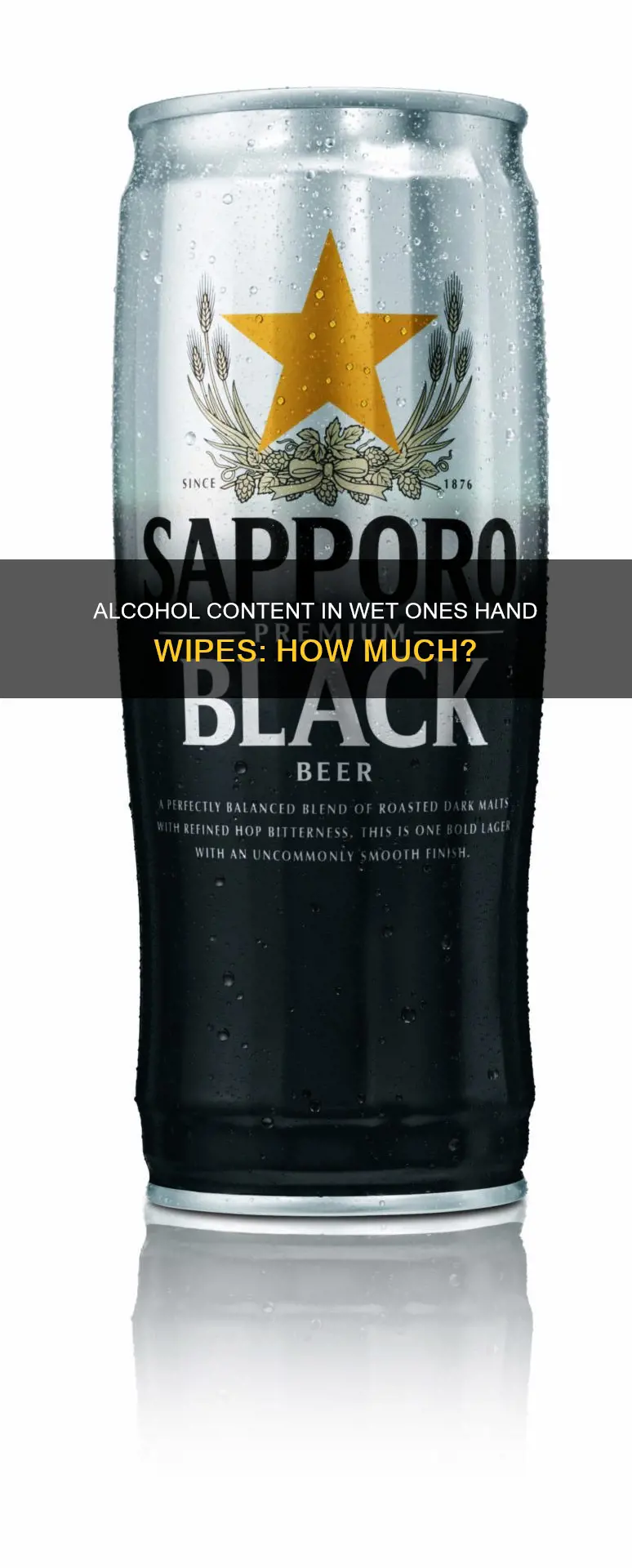 what percentae of alcohol is in wet ones hand wipes