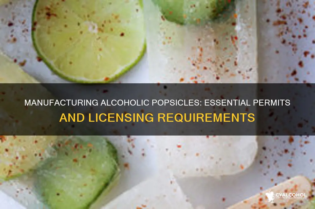 what permits you need to manufacture alcoholic popsicles