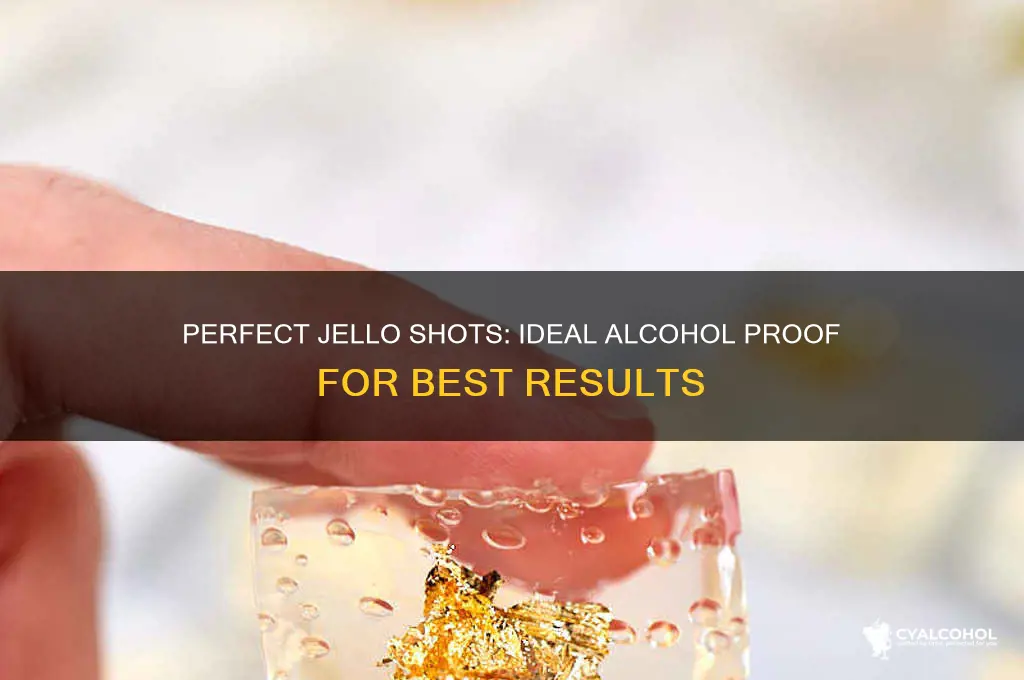 what proof alcohol for jello shots