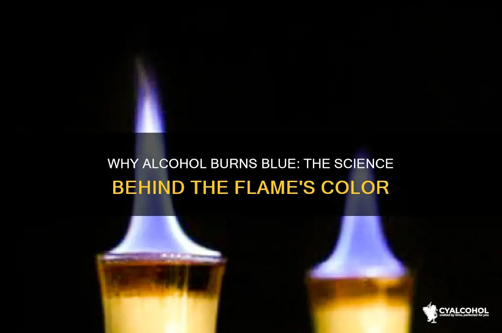 what proof does alcohol burn blue