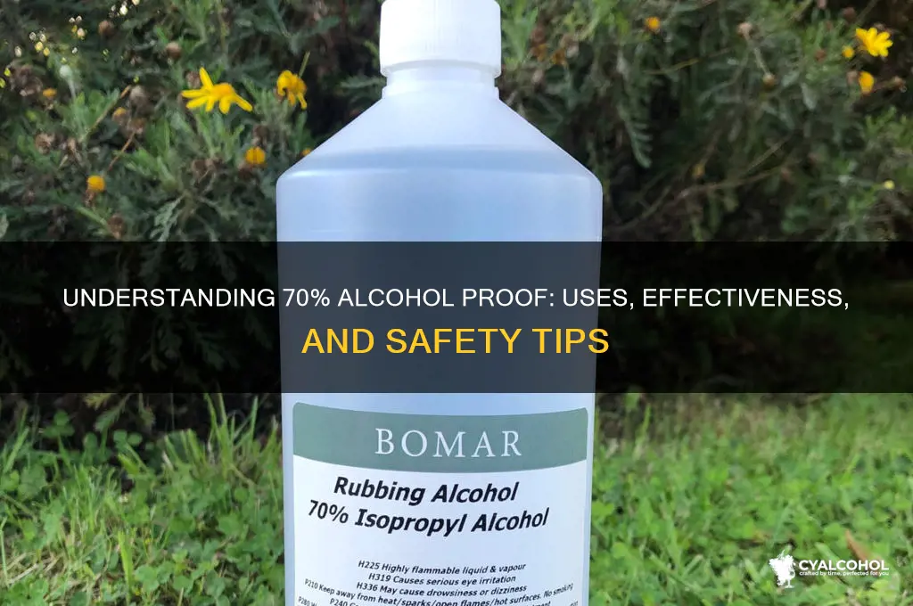 what proof is 70 alcohol