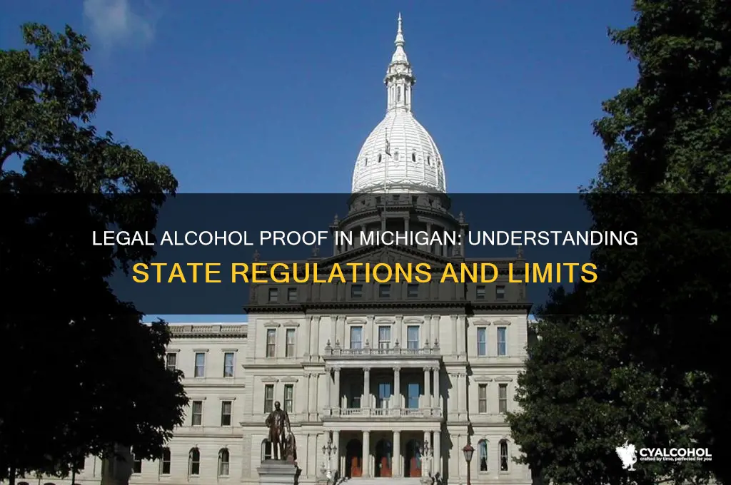 what proof of alcohol is legal in michigan