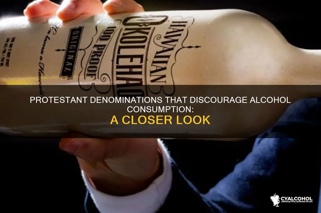 what protestant religion frowns on alcohol