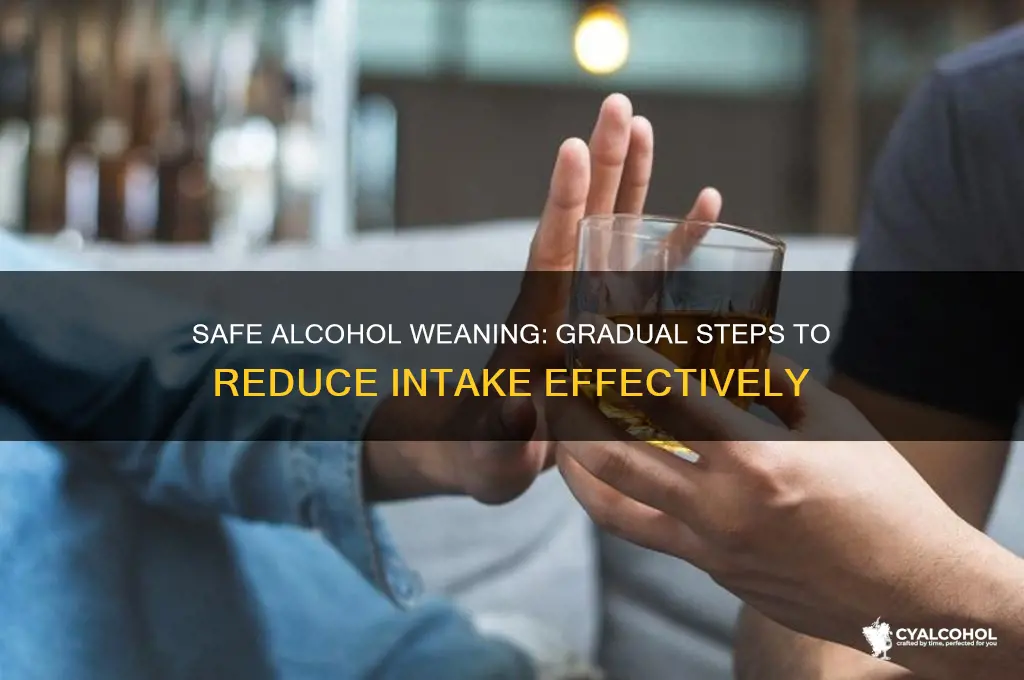 what rate should one wean off of alcohol