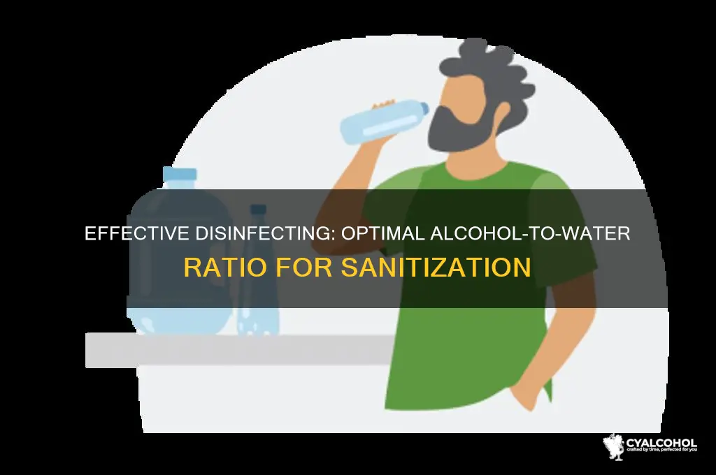 what ratio of alcohol to water for disinfecting