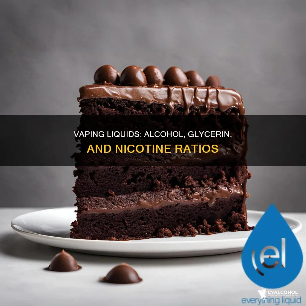 what ratio of alcoholl glycerin and nicotene for vaping