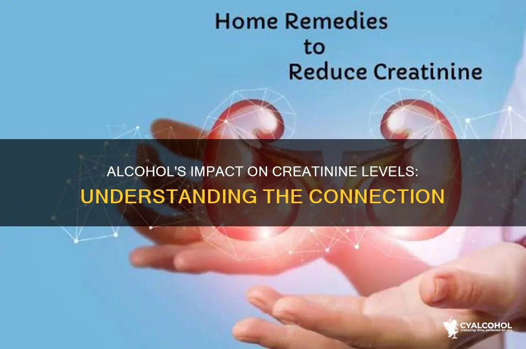what roll does alcohol lay in creatinine levels