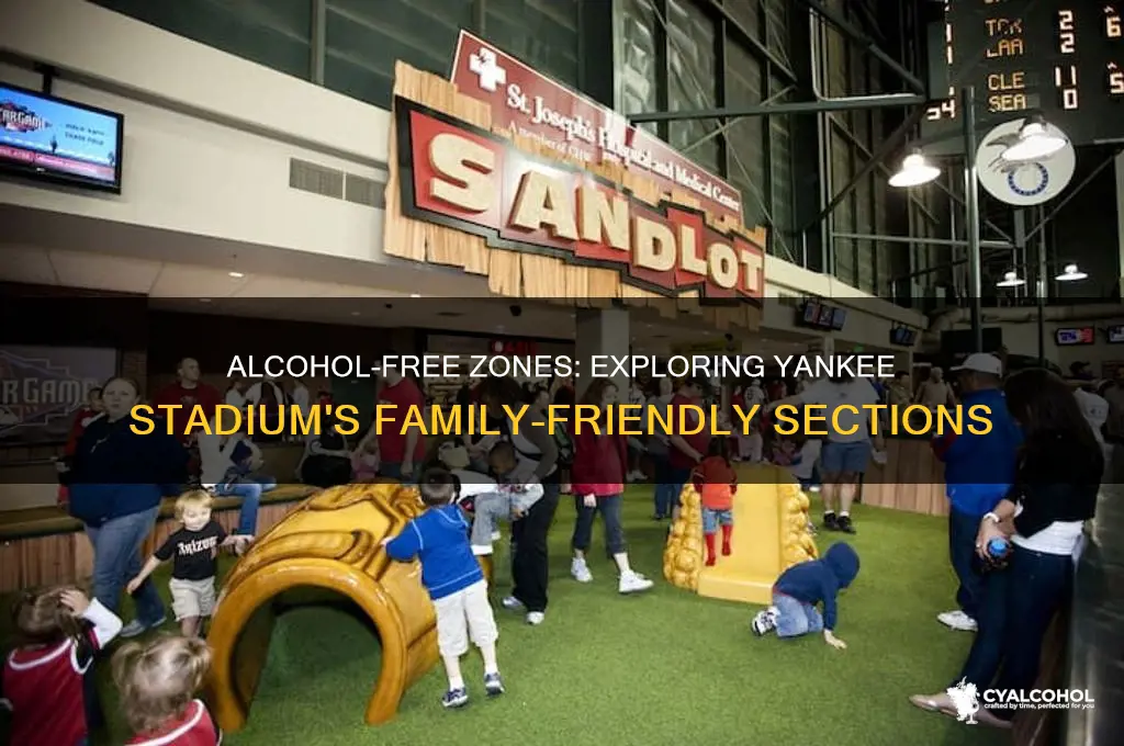 what sections in yankee stadium are alcohol free