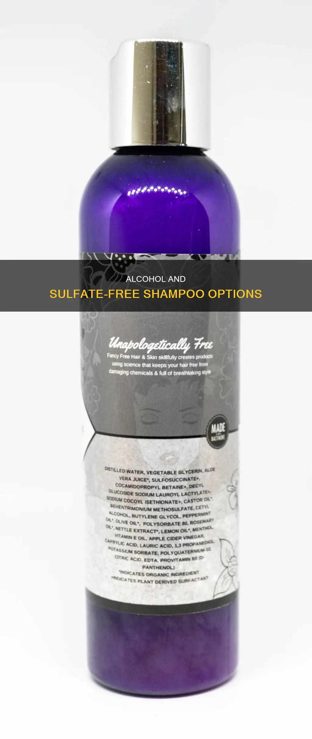 what shampoo does not have alcohol in it or sulfates