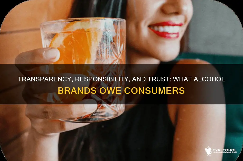 what should an alcohol company tell its customers