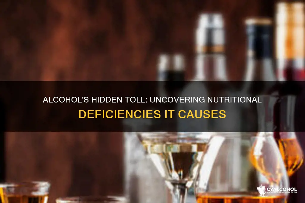 what sort of nutricianl defficienices does alcohol do