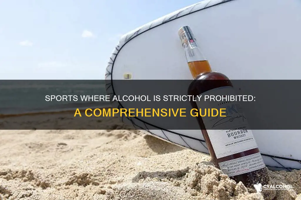 what sports is alcohol banned in