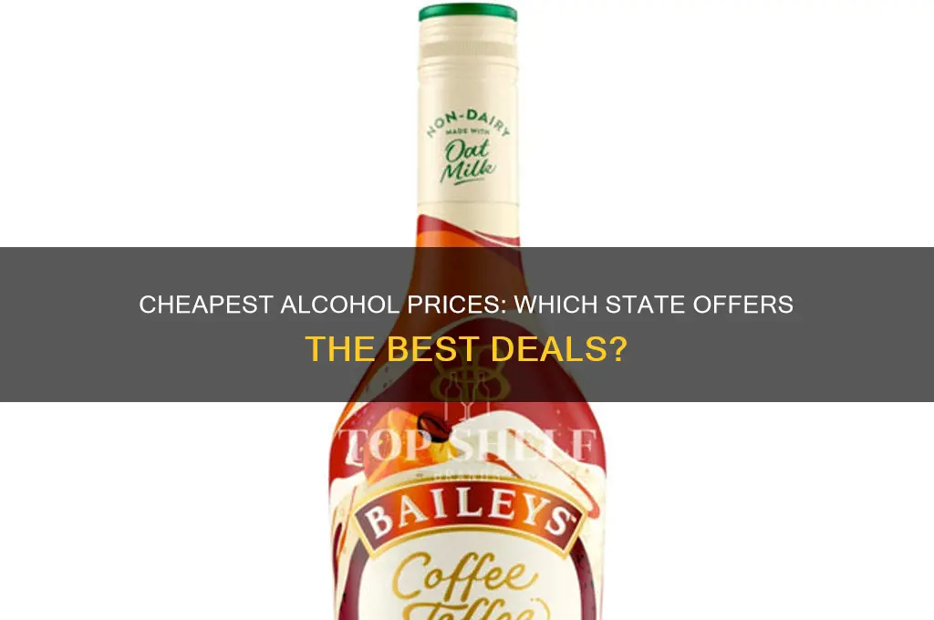 what state is alcohol the cheapest