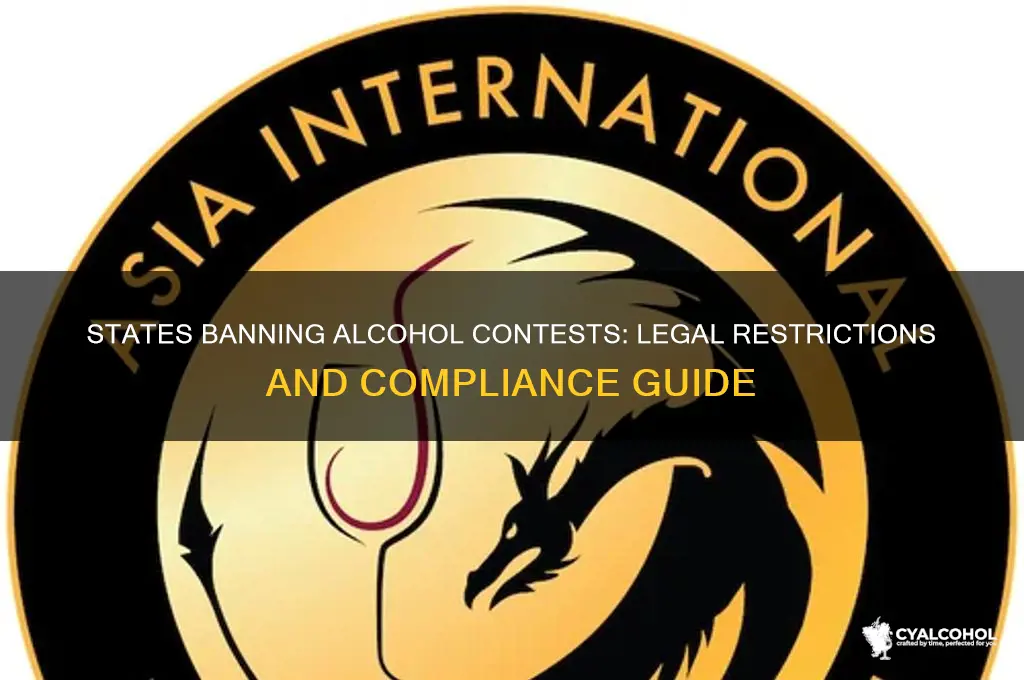 what states forbid alcohol related contests