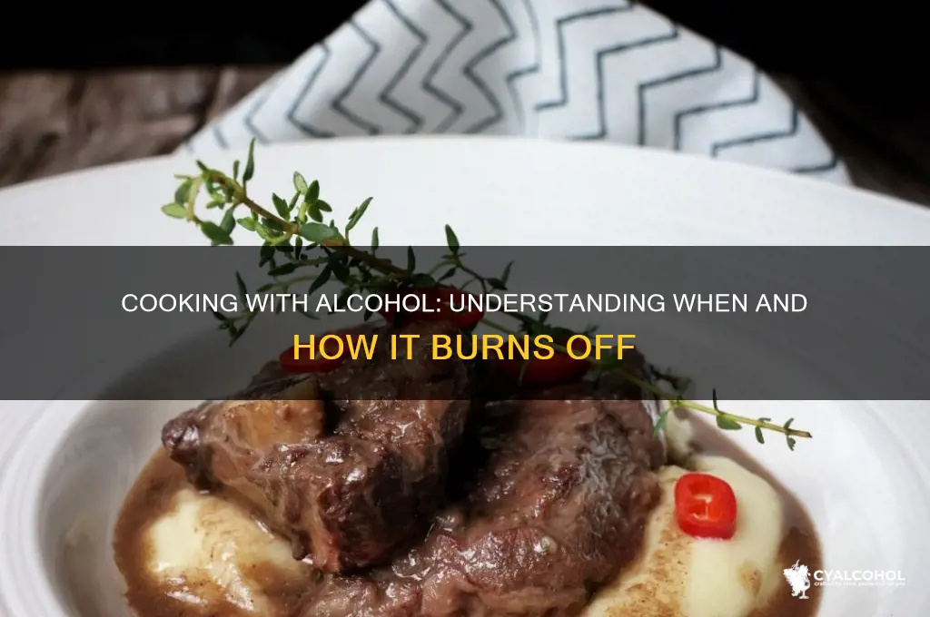 what temp does alcohol cook out of food