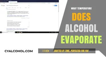 Alcohol Evaporation: Understanding the Temperature Threshold for Vaporization