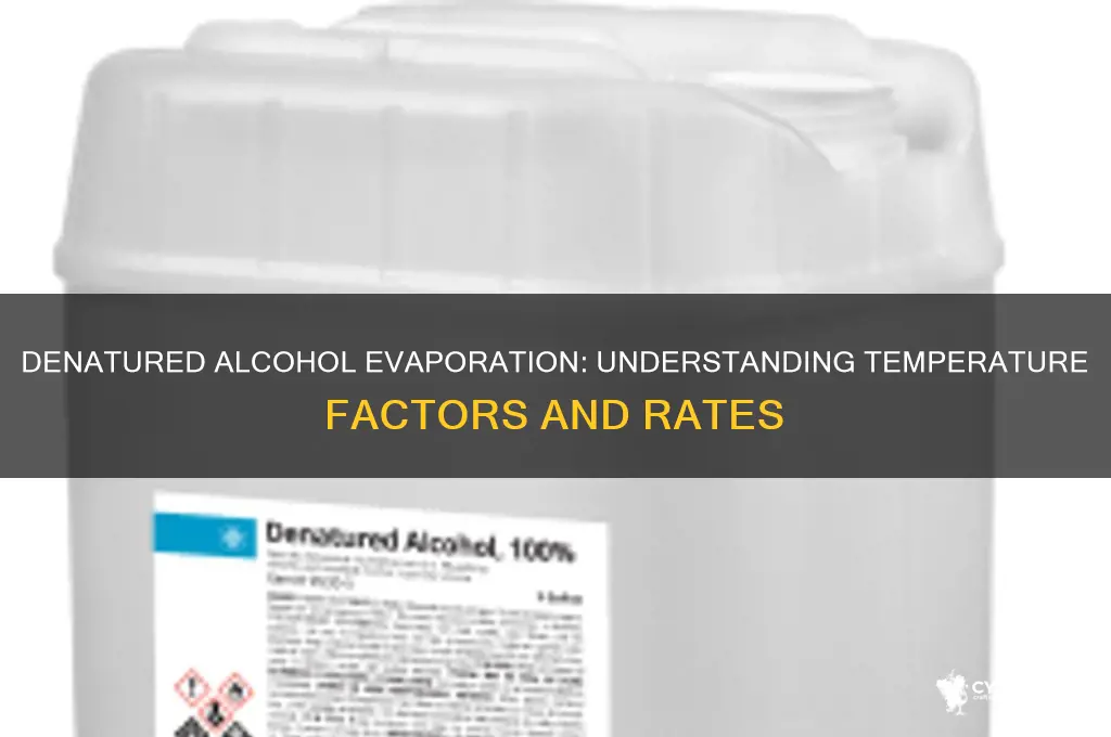 what temperature does denatured alcohol evaporate