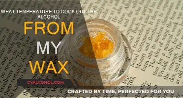 Cooking Wax: Evaporating Alcohol at the Right Temperature