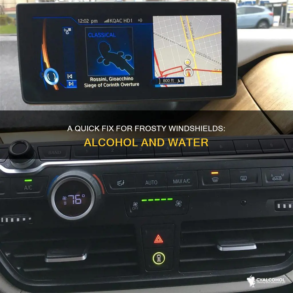 what the rashle for alcohol and water for frosted windshield