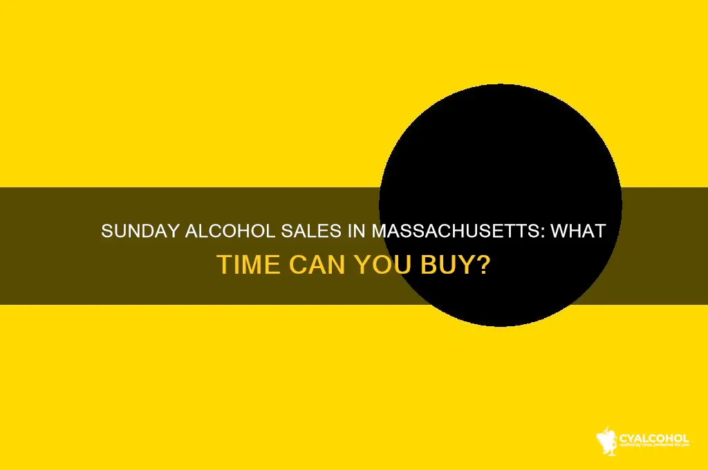what time alcohol sold sundays ma