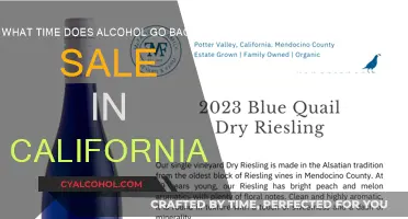 Alcohol Sales in California: Time Restrictions and Laws