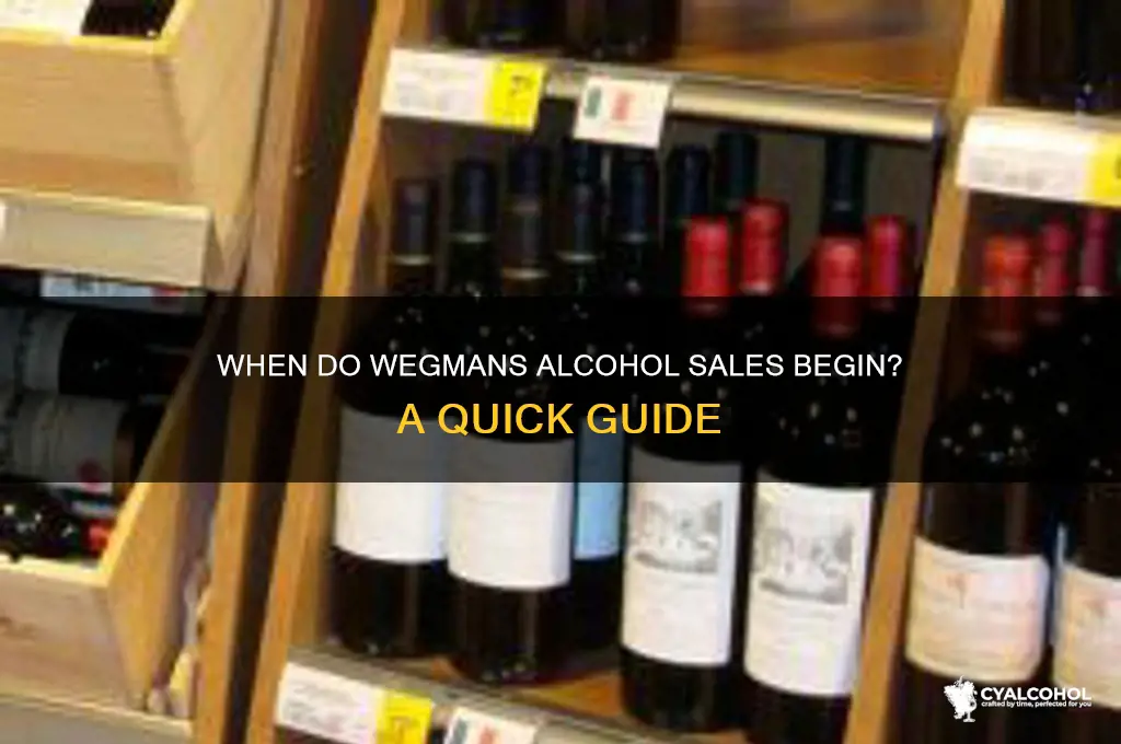 what time does alcohol sales in wegnans start