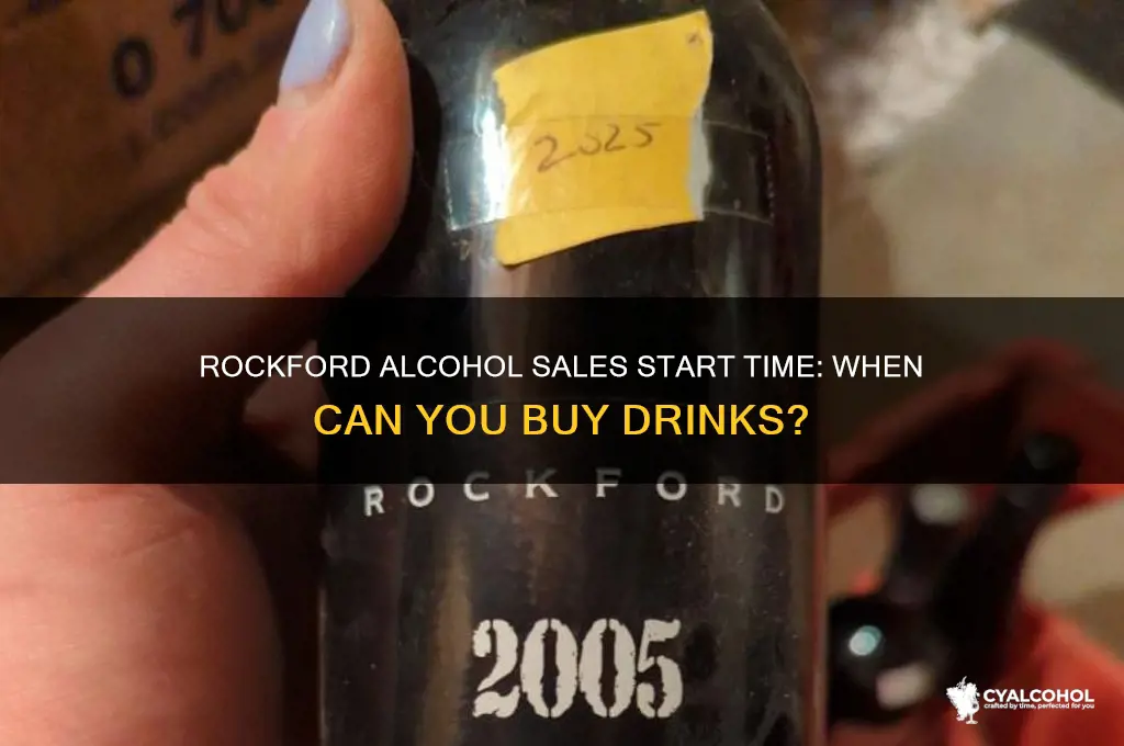 what time does rockfrod start sellin g alcohol
