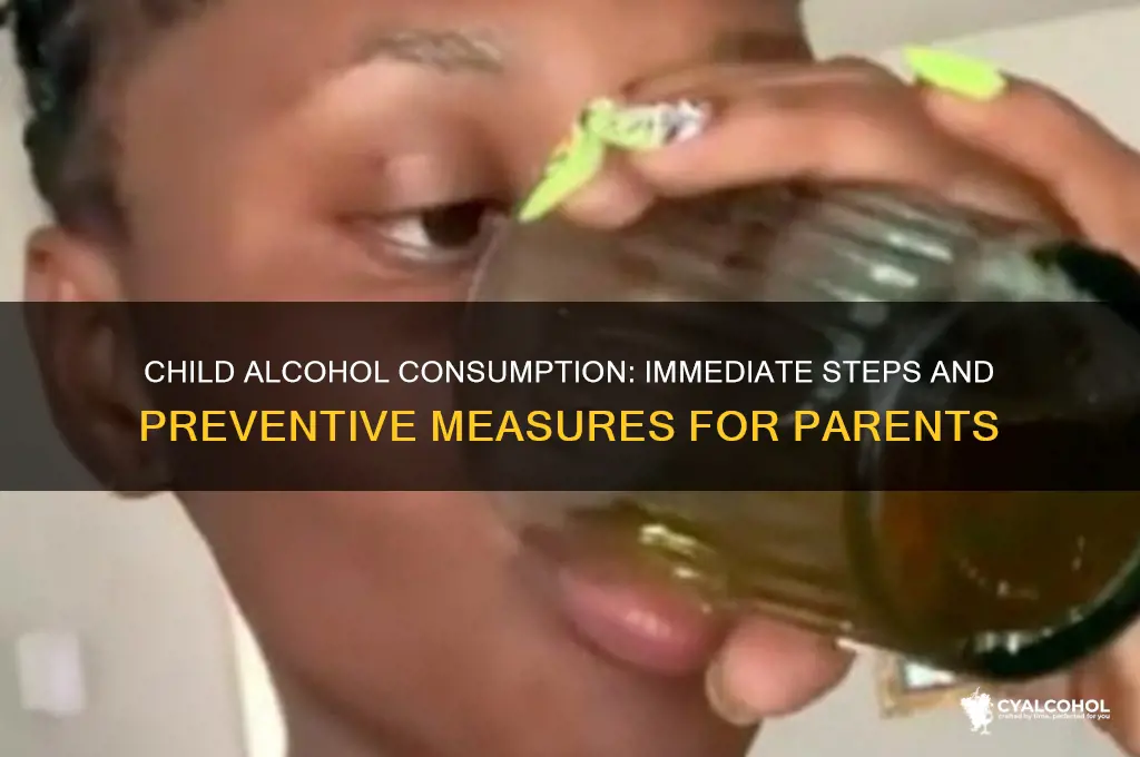 what to do if a child consumes alcohol