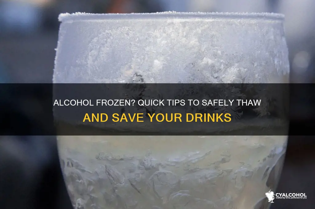what to do if alcohol freezes