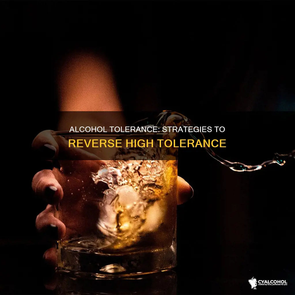 what to do if my alcohol tolerance is too high