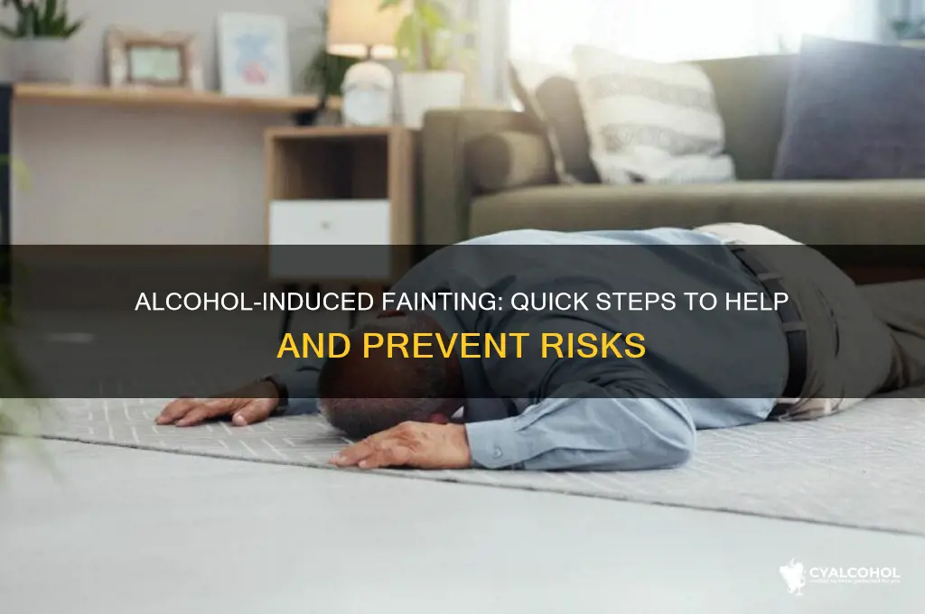 what to do when someone faints from alcohol