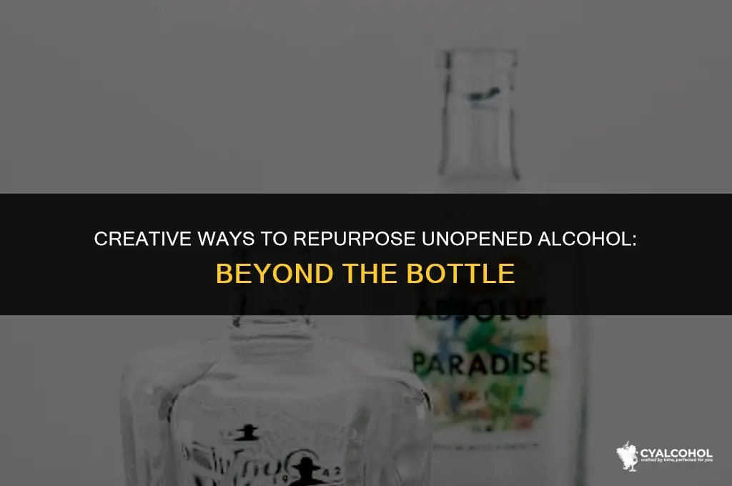 what to do with unopened alcohol
