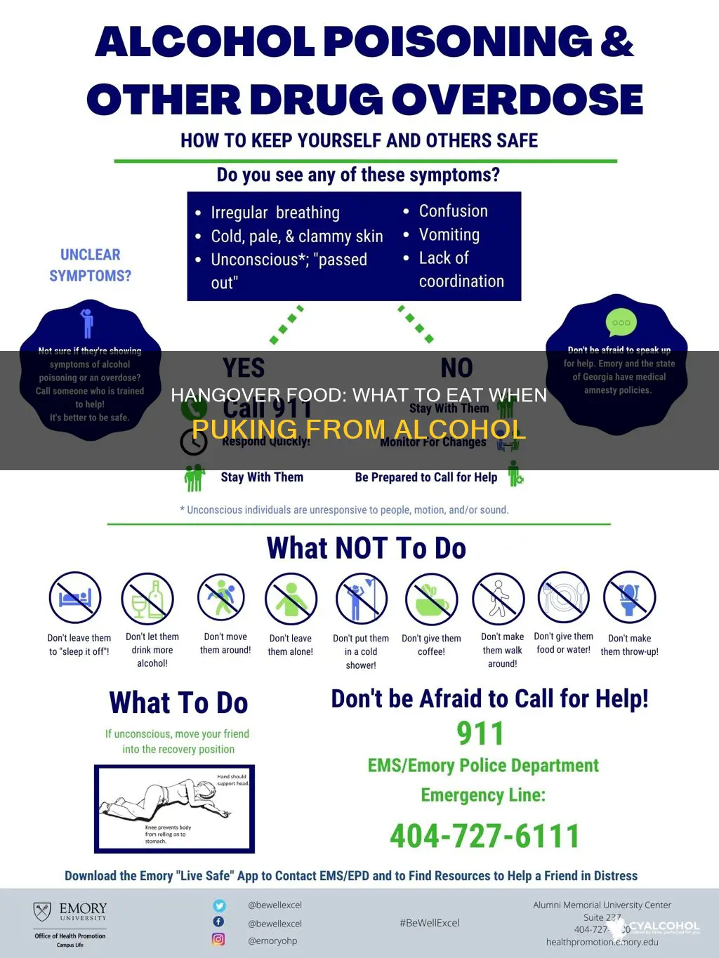 what to eat when you are puking from alcohol