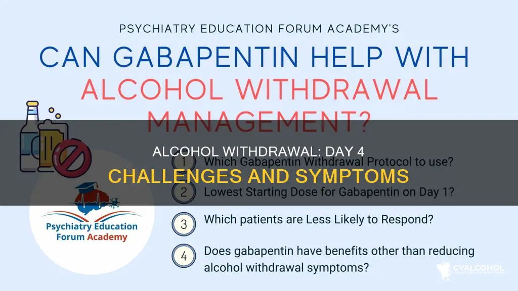 what to expect on day 4 of alcohol withdrawal