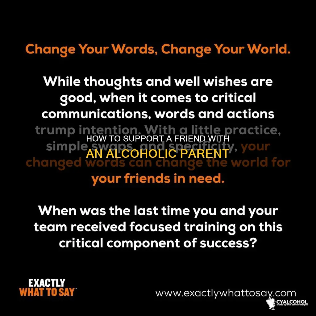 what to say to a friend with an alcoholic parent