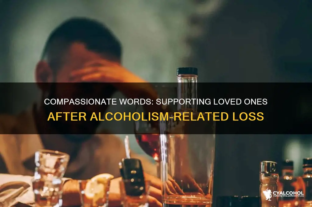 what to say when someone dies from alcoholism