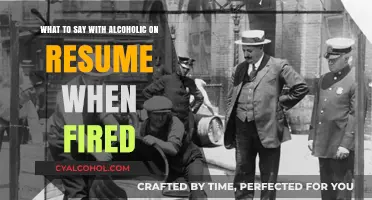 How to Address Alcoholism in Your Resume