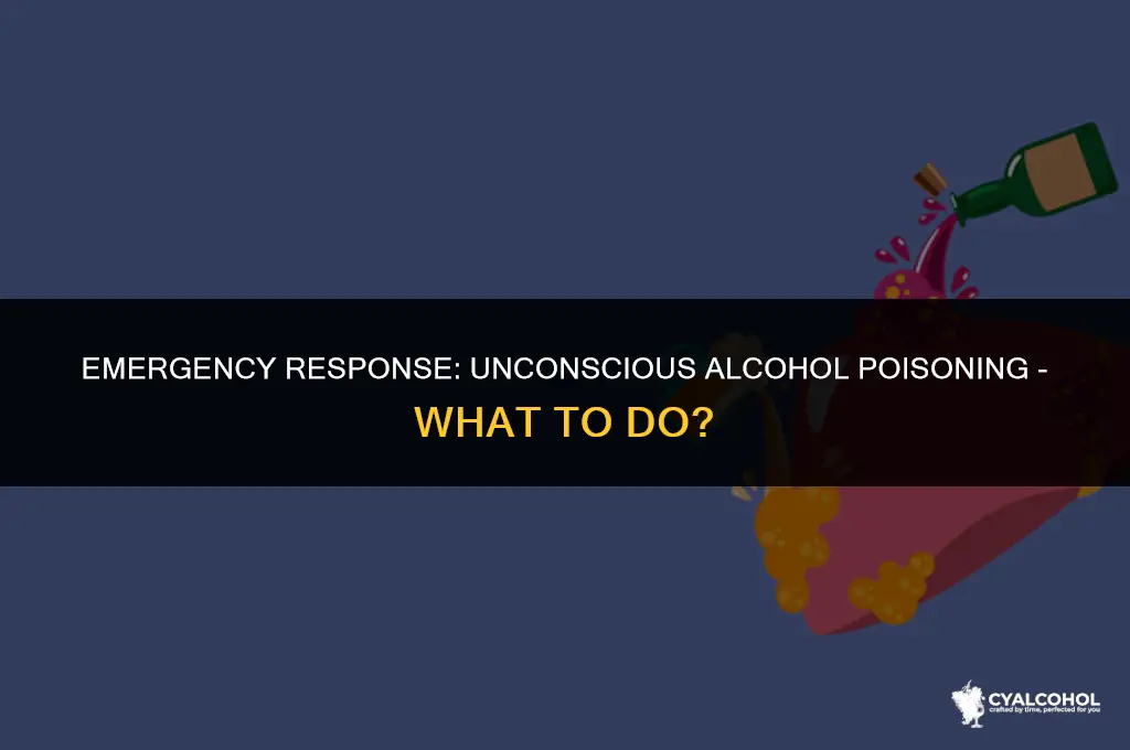 what to with unconscious alcohol poisoning