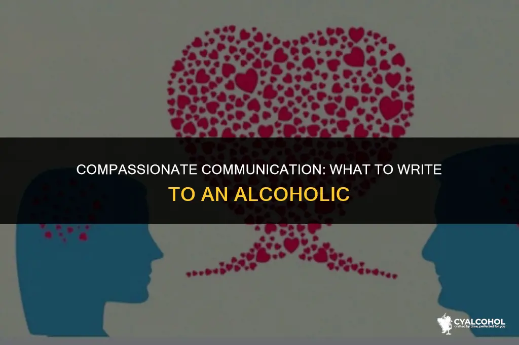 what to write to an alcoholic