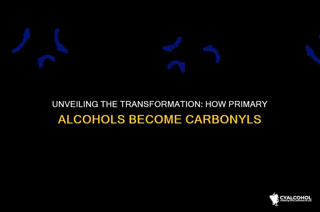 what turns primary alcohols into carbonyls
