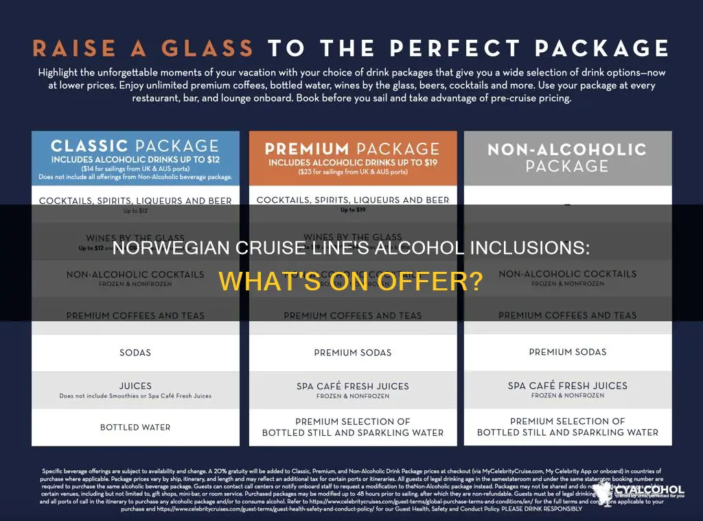 what type of alcohol does the norwegian cruise ine include