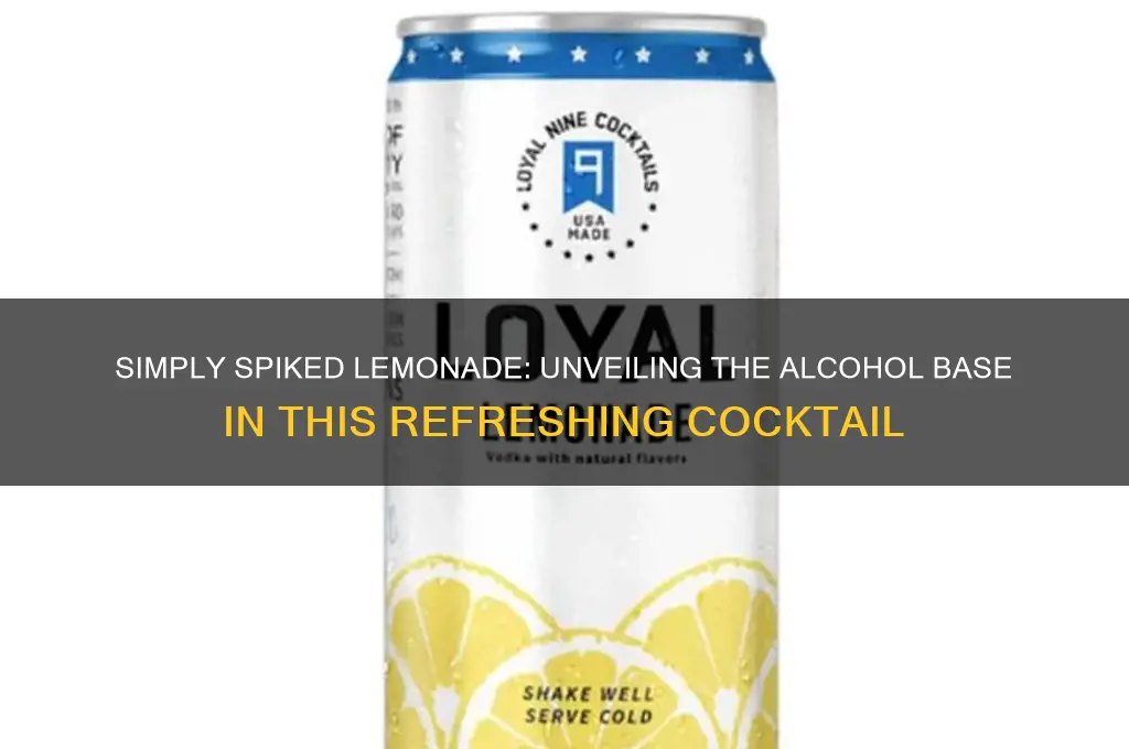 what type of alcohol in simply spiked lemonade
