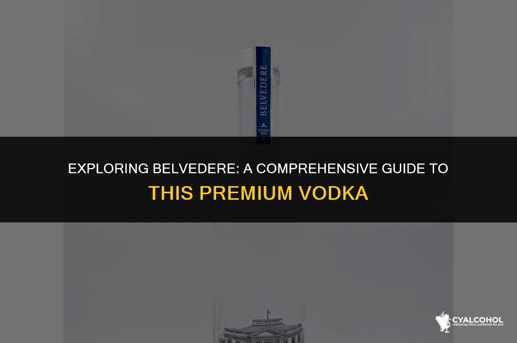 what type of alcohol is belvedere