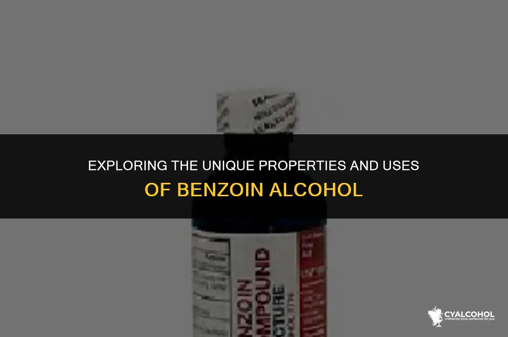 what type of alcohol is benzoin