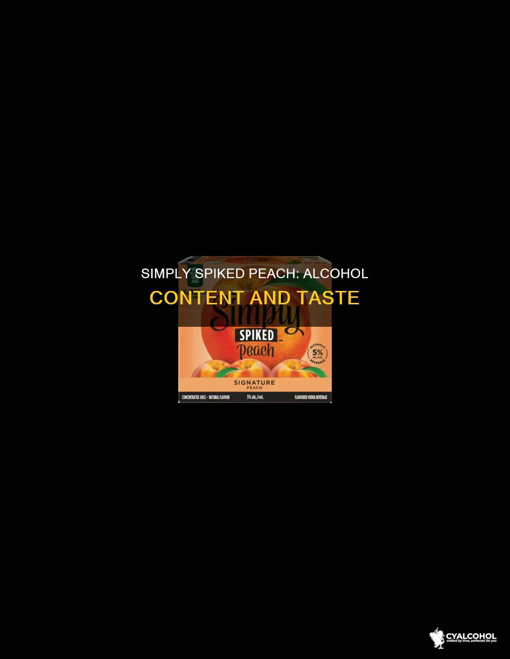 what type of alcohol is in simply spiked peach
