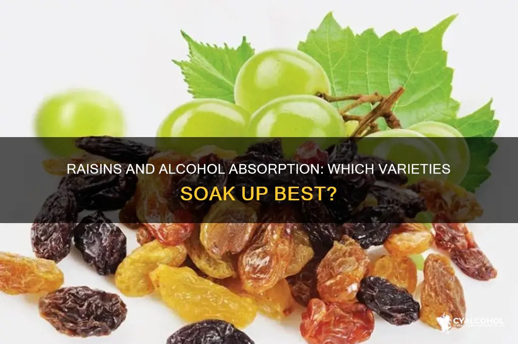 what type of raisins absorb alcohol