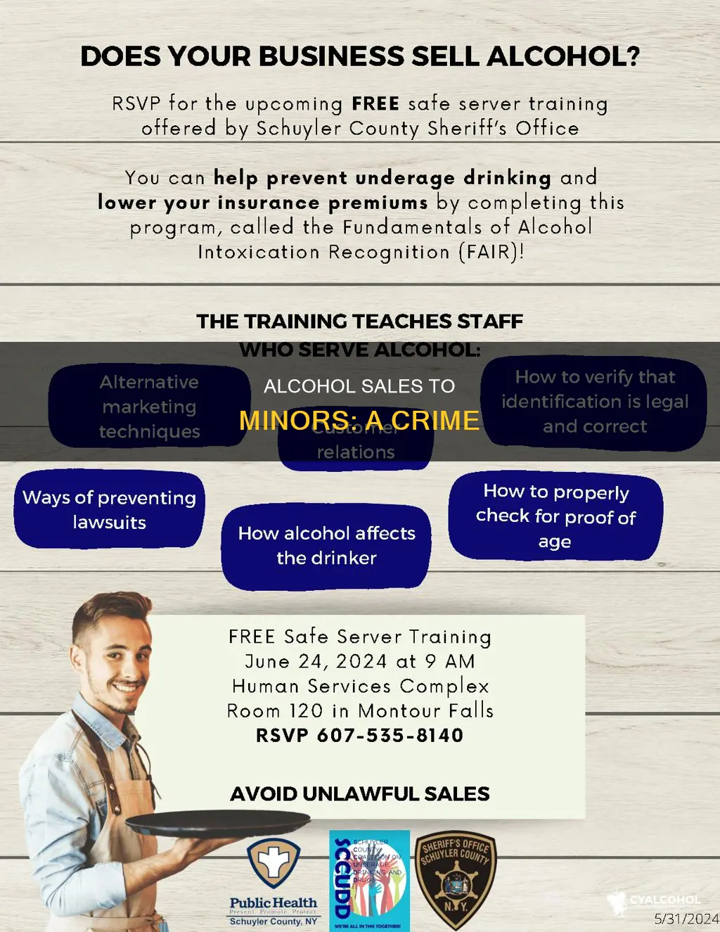 what type of sales furnishes alcohol to sale of minor